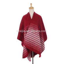 Femmes de mode Jacquard Ombre hiver femmes poncho manteaux